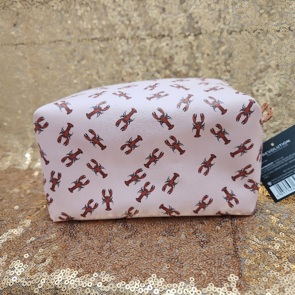 Makeup Revolution Friends Pink Lobster Print Cosmetic Bag - Picture 3 of 7